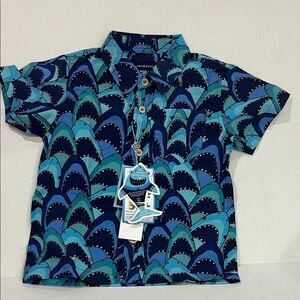 Andy & Evan shark Hybrid button-down shirt UPF 50 NWT